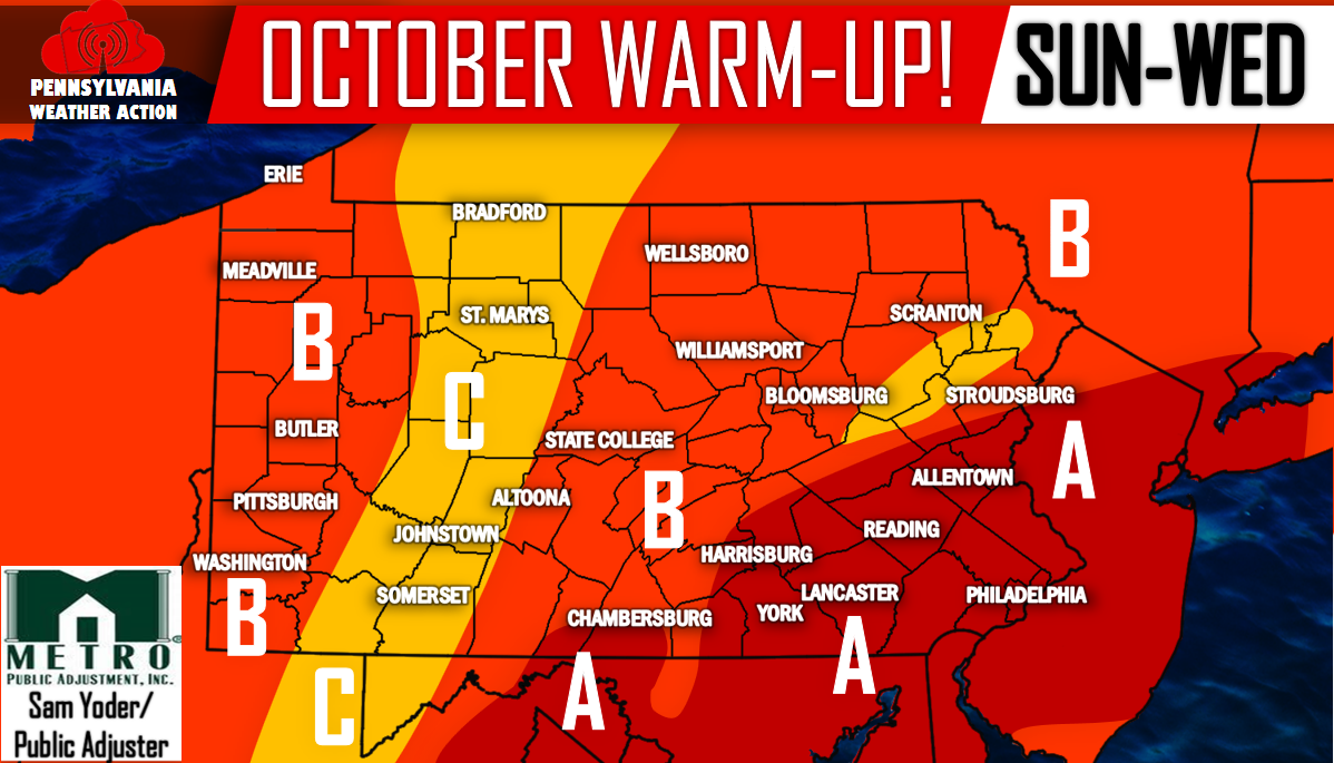 October Warm-Up on the Way! – PA Weather Action