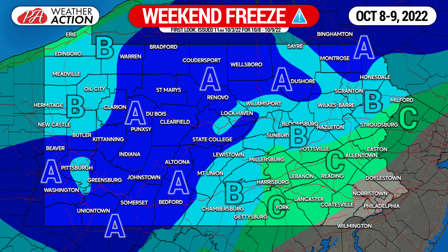 First Frost Freeze Possible This Weekend In Much Of Pennsylvania