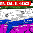 FINAL CALL Snowfall Forecast For Snow Tonight, FIRST CALL Snowfall Forecast for Saturday Snow