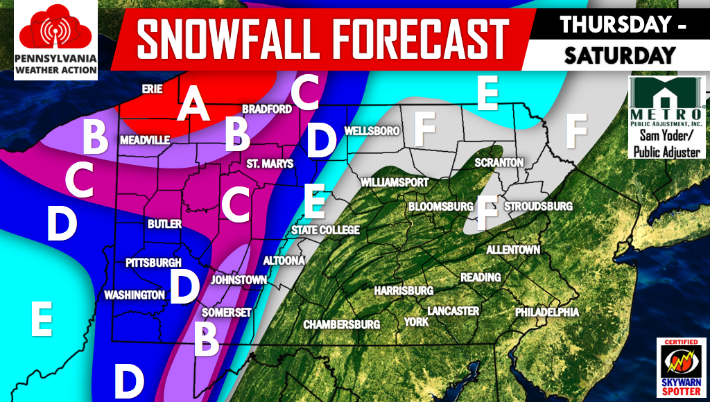 Snowfall Forecast For Significant Lake Effect and Upslope Snow Event