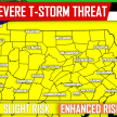 Severe Storms Packing Damaging Winds, Large Hail, and Isolated Tornadoes Likely Wednesday