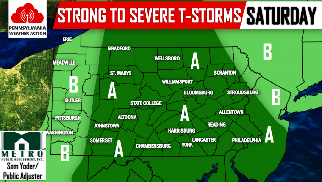 Strong to Severe Thunderstorms Capable of Damaging Winds Possible Tomorrow