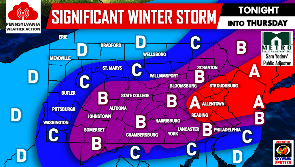 Final Call for Significant Winter Storm Tonight into Tomorrow Morning