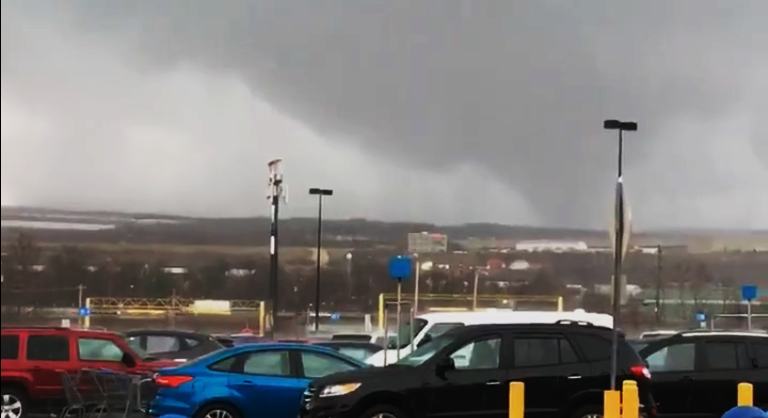RAW VIDEO: A Tornado on the Ground Near Scranton, PA