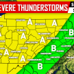 Strong to Severe Storms Possible Across Much of PA Sunday