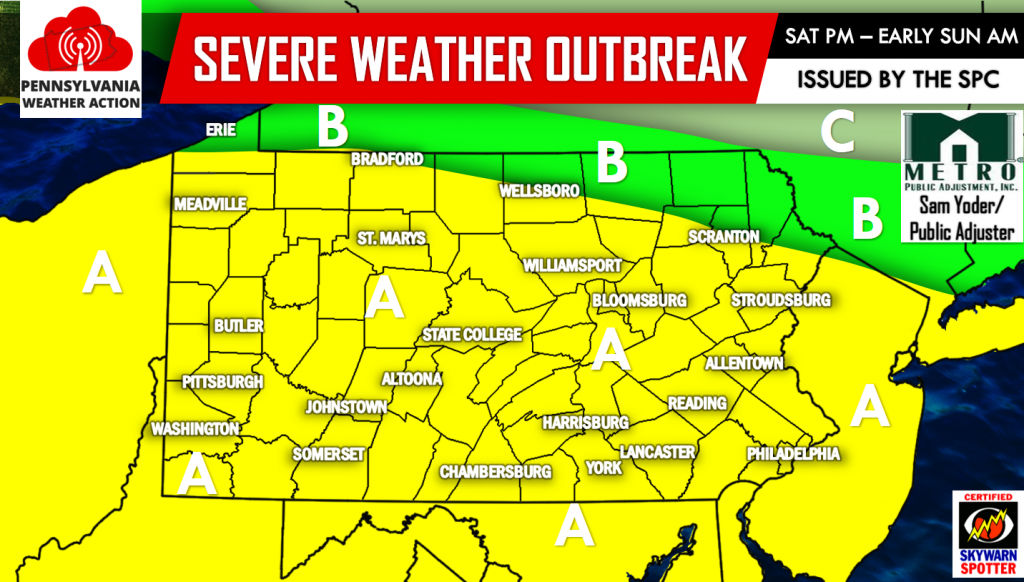 Severe Weather Outbreak to Impact Pennsylvania this Weekend