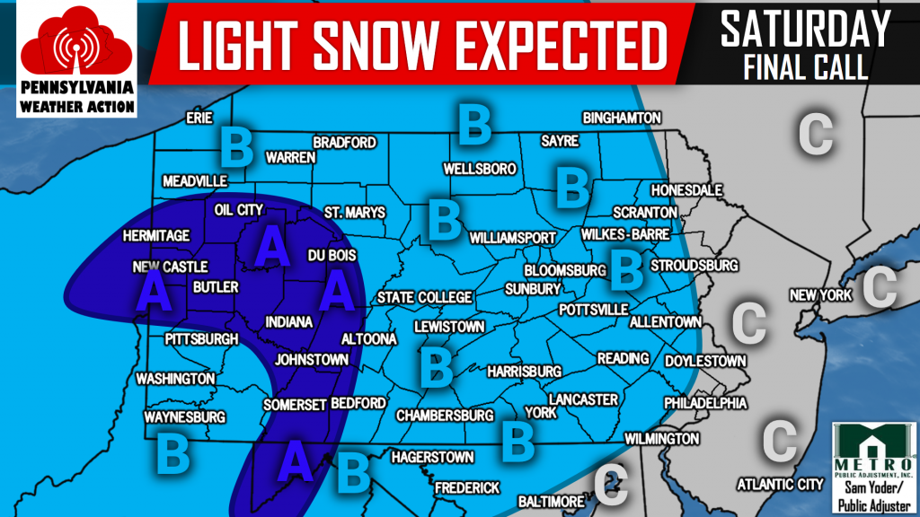 Final Call Snow Totals and Timing for Saturday