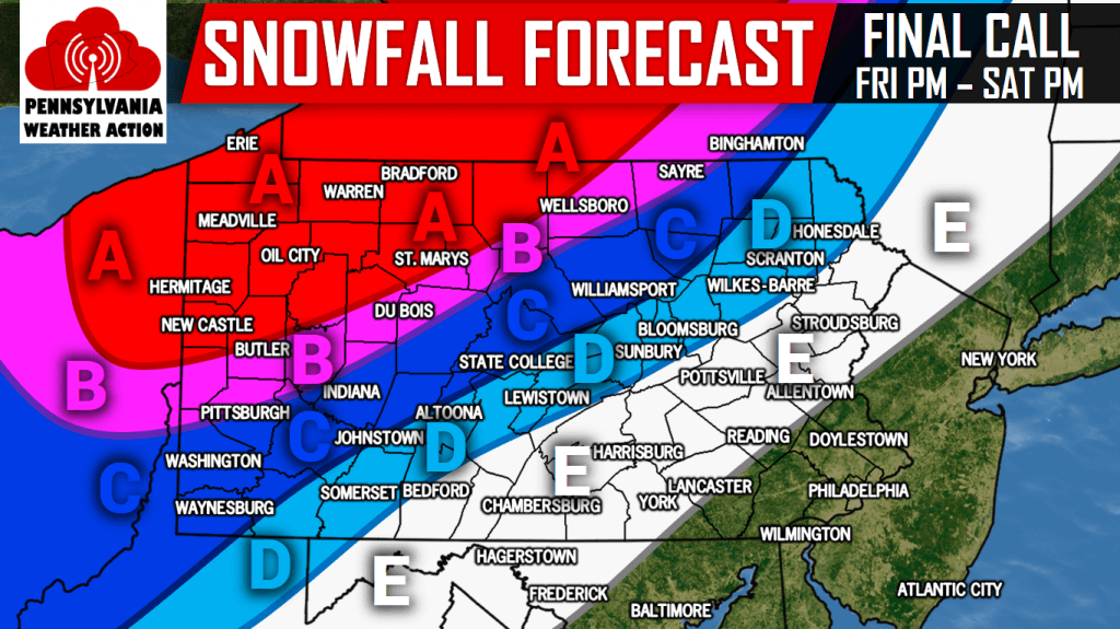 Final Call Snow and Ice Totals Tonight through Saturday Morning