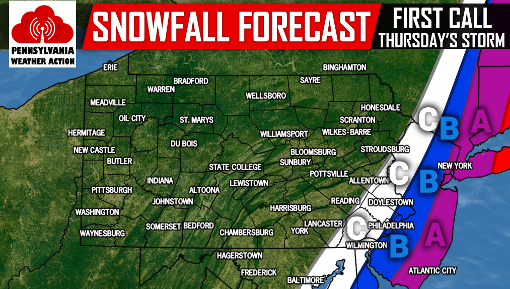 First Call on Wednesday Night into Thursday’s Coastal Storm