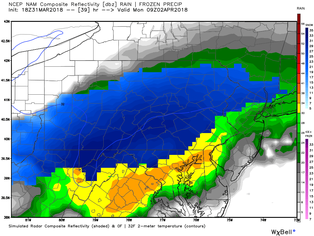 Totals Raised for April Snow Expected Sunday Night into Monday Morning ...