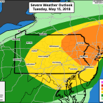TODAY (5/15): Enhanced Risk for Severe Thunderstorms in Eastern PA