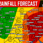 Up to 4-6″ of Rainfall Expected Through Next Weekend, Flash Flooding Possible