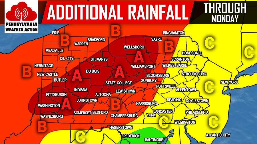 Additional Rain Expected Through Monday Will Lead to More Flooding