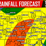 Heavy Rain Likely Monday into Tuesday, Severe Storms Possible Wednesday