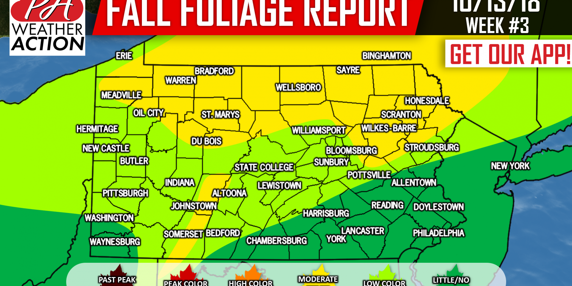 Fall Foliage Report October 13th 2018 Pa Weather Action
