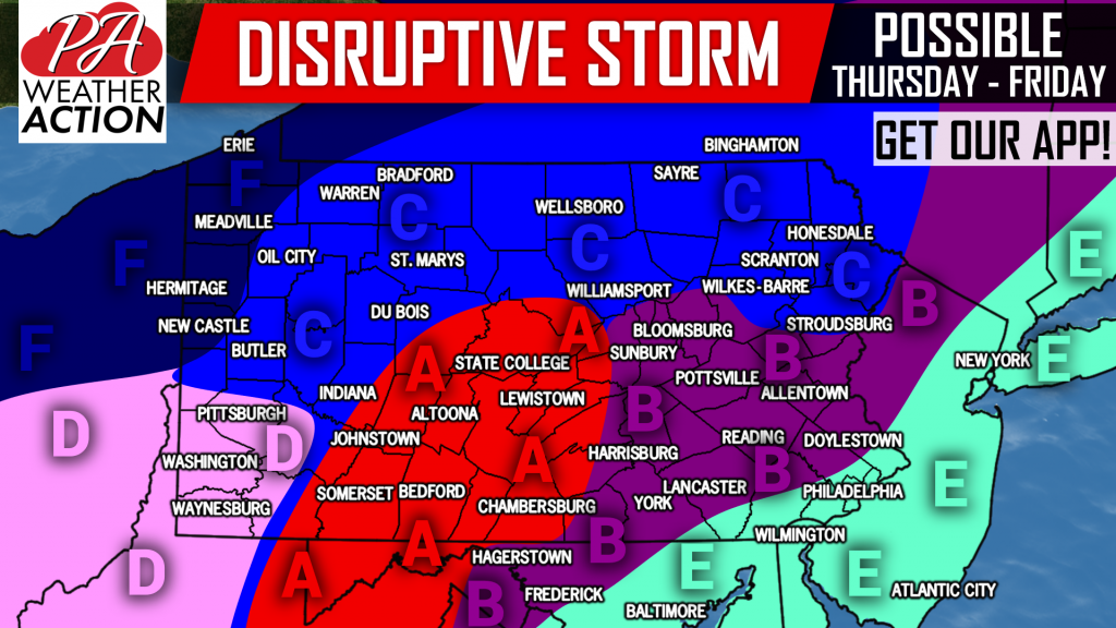 Disruptive Winter Storm Possible Thursday into Friday