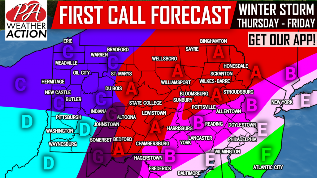 First Call Forecast for Significant Winter Storm Thursday AM – Friday AM