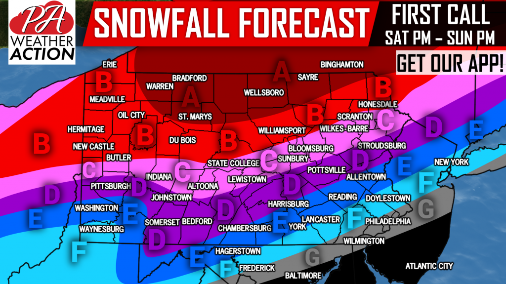 First Call Snowfall & Ice Forecast for This Weekend’s Major Winter Storm