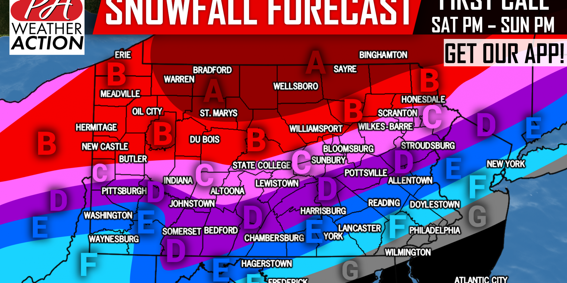 First Call Snowfall & Ice Forecast for This Weekend’s Major Winter