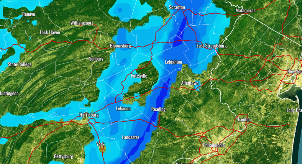 Timing for Intense Snow Squall Expected to Move Across PA Wednesday Morning & Early Afternoon