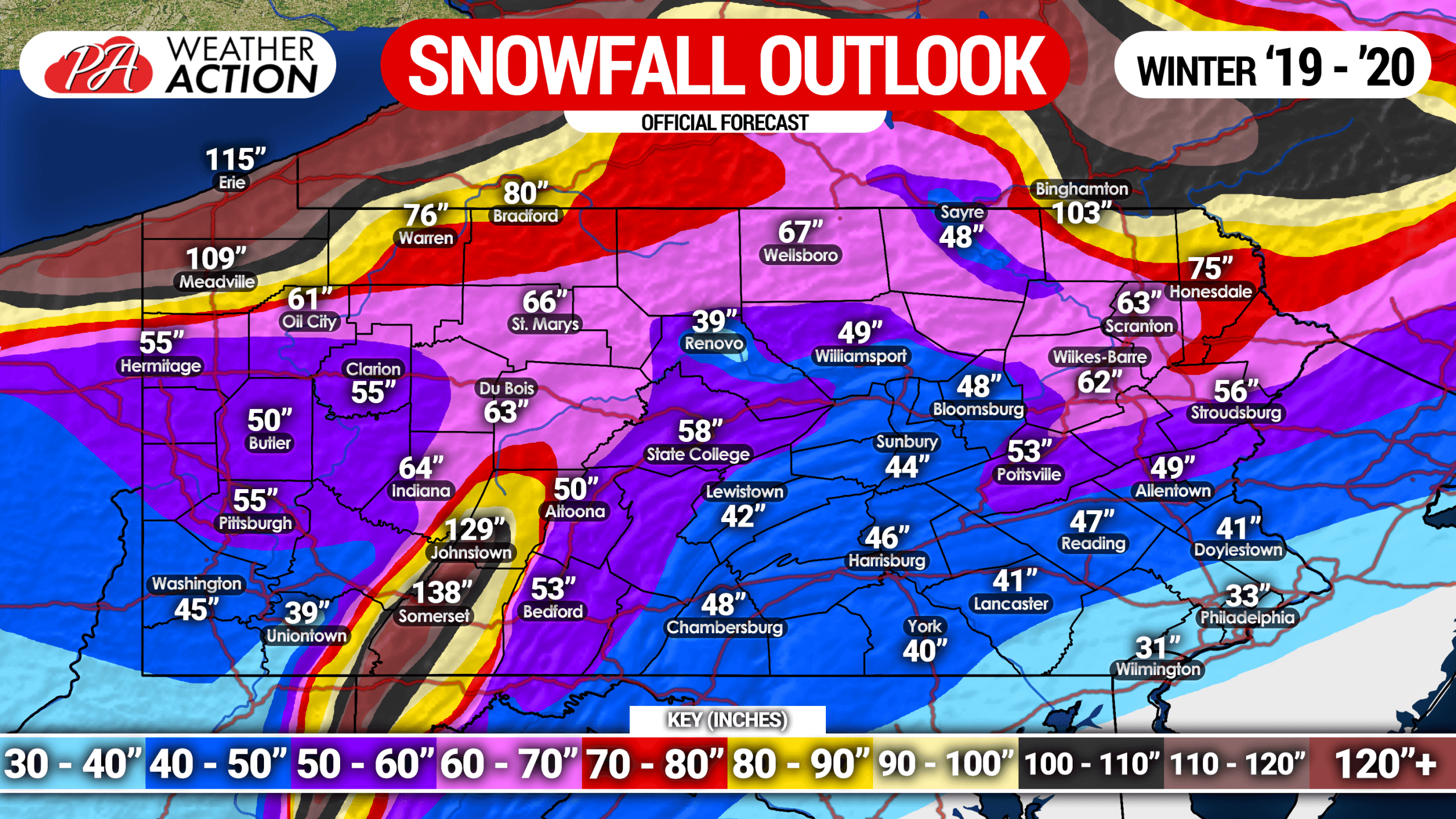 Average Snow Depth Map