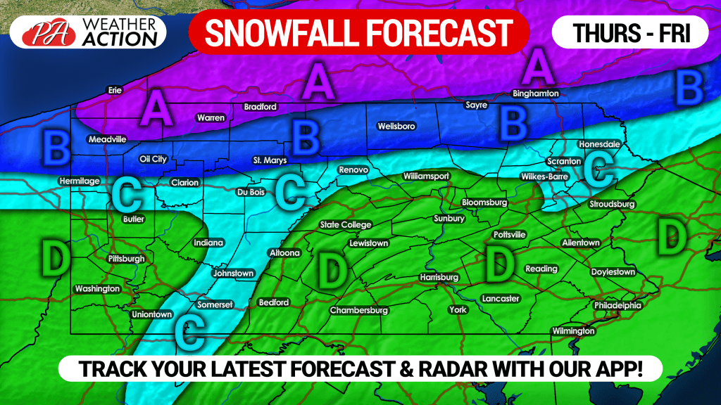 First Call Snowfall Forecast for Thursday – Friday Wintry Mix