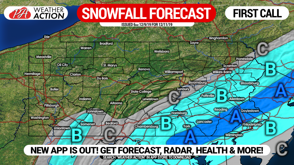 First Call for Period of Snow Wednesday Morning