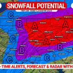 First Look At Potential Winter Storm on Monday Across Pennsylvania