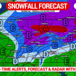 Second Call Snowfall Forecast & Timing for Monday’s Winter Storm (Updated)