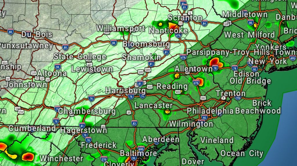 Storms Possible in Eastern PA This Afternoon; Heat Continues With Humidity Rising Today