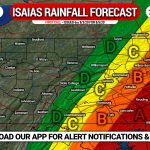 Tropical Storm Isaias to Bring Heavy Rain to Pennsylvania Early This Week; Flash Flooding Possible With Up to 5″ of Rain Likely