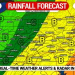 Much-Needed Rain Coming Tuesday into Wednesday; Rainfall Amounts Forecast Map