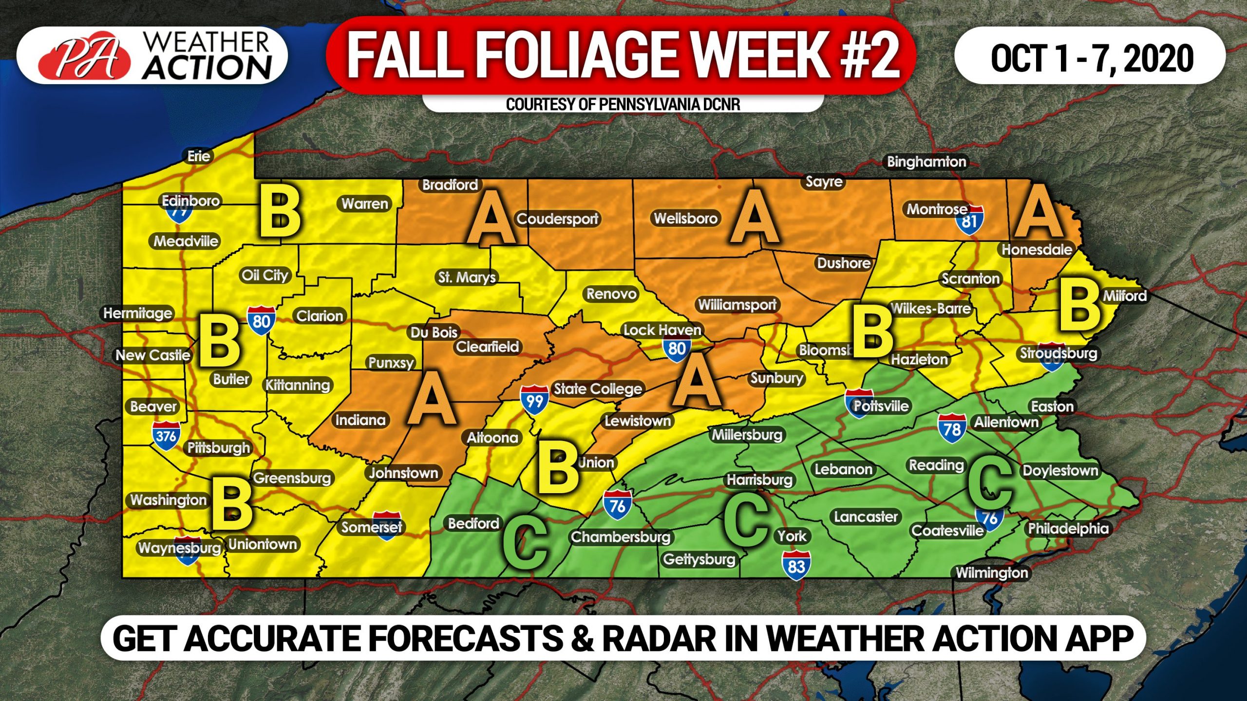 Pennsylvania Fall Foliage Report 2 October 1st 7th Some Areas At Peak Color Pa Weather Action