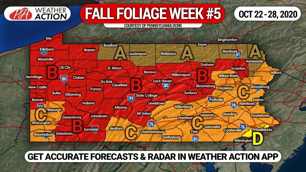 Pennsylvania Fall Foliage Report #5: October 22nd – 28th, 2020; Another Great Week of Vibrant Fall Color In Many Areas