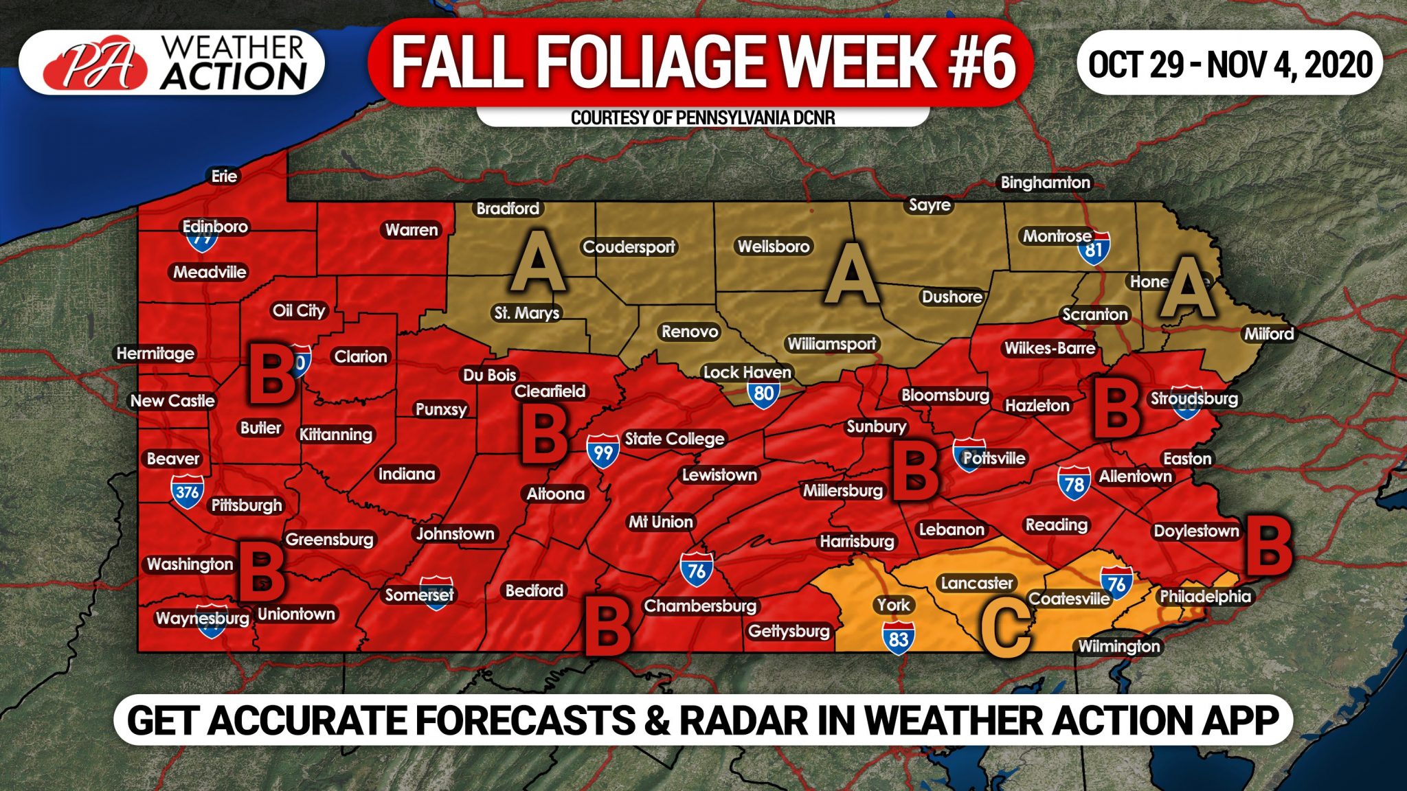 Pennsylvania Fall Foliage Report 6 Oct. 29th Nov. 4th, 2020; Fall