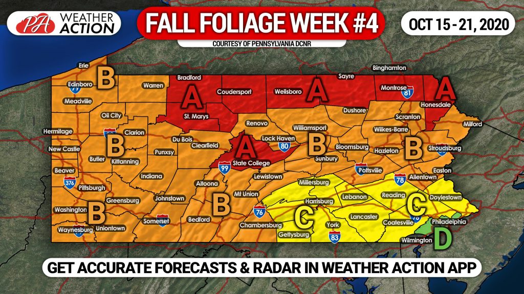 Pennsylvania Fall Foliage Report #4: October 15th – 21st, 2020; Many Regions Peaking Now