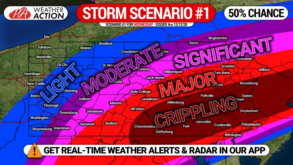 Scenarios for Wednesday’s Major to Potentially Crippling Winter Storm