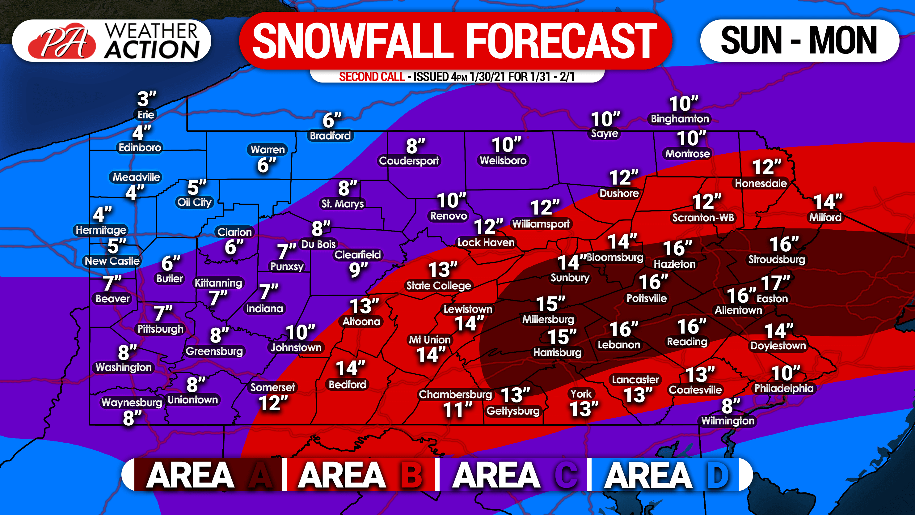 snow forecast map