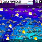 Daily Forecast for Monday, February 14th, 2022: Freezing Cold Valentine’s Day