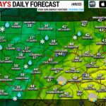 Weekend Forecast: Rain and snow Saturday, chilly and breezy on Sunday