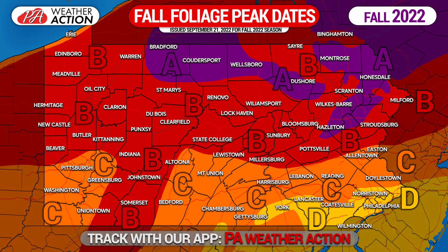 2022 Fall Foliage Forecast Varying Vibrancy Expected Across Pennsylvania Weather Action