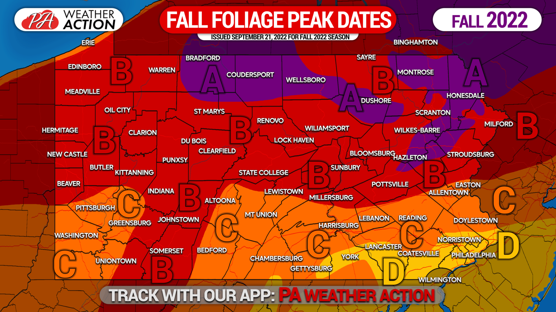 2022 Fall Foliage Peak Dates Forecast