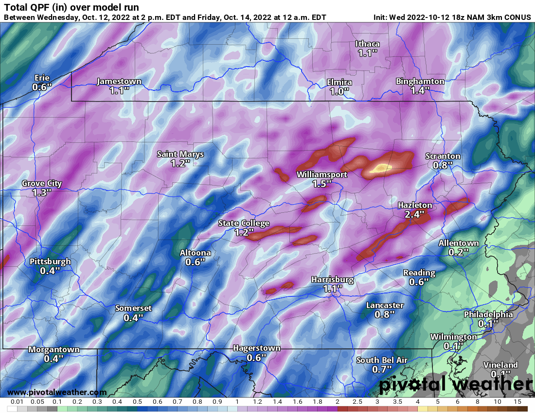 Rainy & Windy Day Thursday as Strong Cold Front Pushes Through Area (Timing, Gusts, Rainfall Amounts)