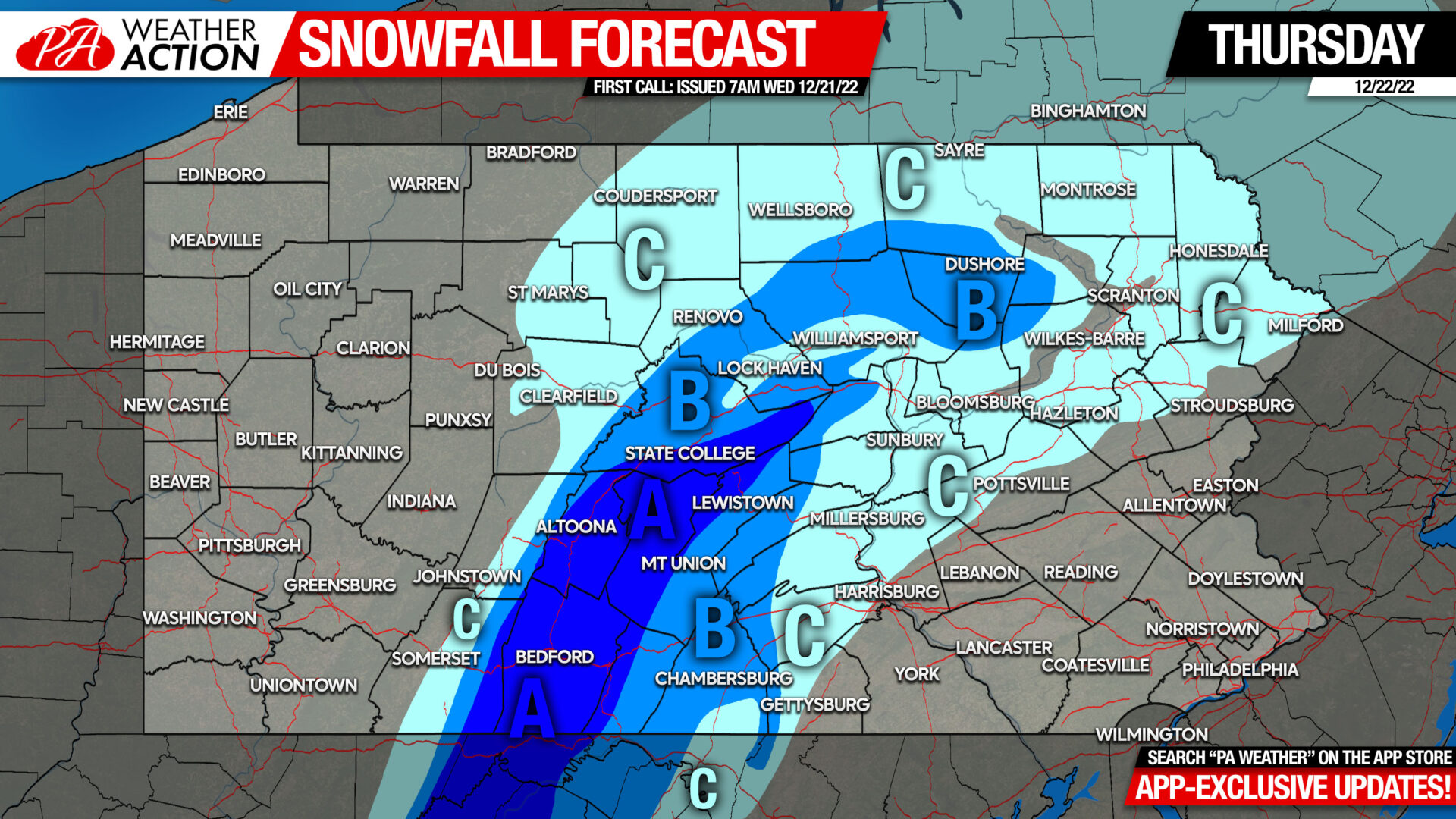 First Call Snowfall Forecast for Thursday & New Update On Friday Rain to Snow Setup