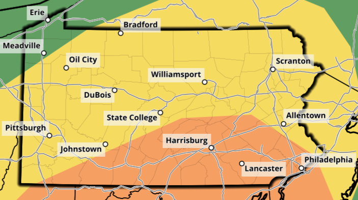 Numerous Severe Thunderstorms Likely Monday in Southern PA; High Winds & Tornadoes Possible