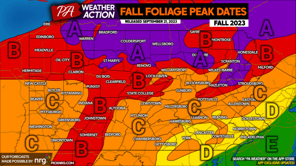 2023 Pennsylvania Foliage Peak Dates & Vibrancy Forecast; Spectacular