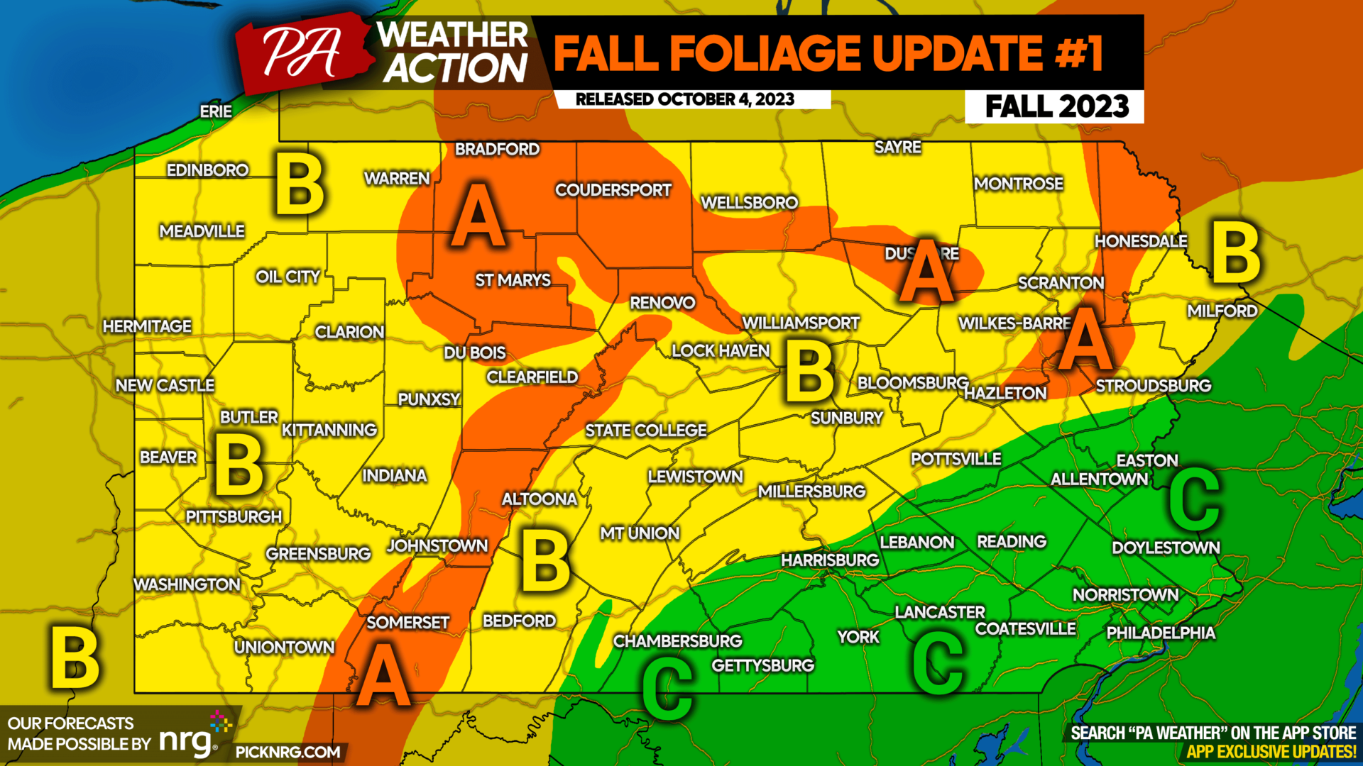 Fall Foliage Update #1: Mountains Approaching Peak Color As Low Elevations Just Begin to Change