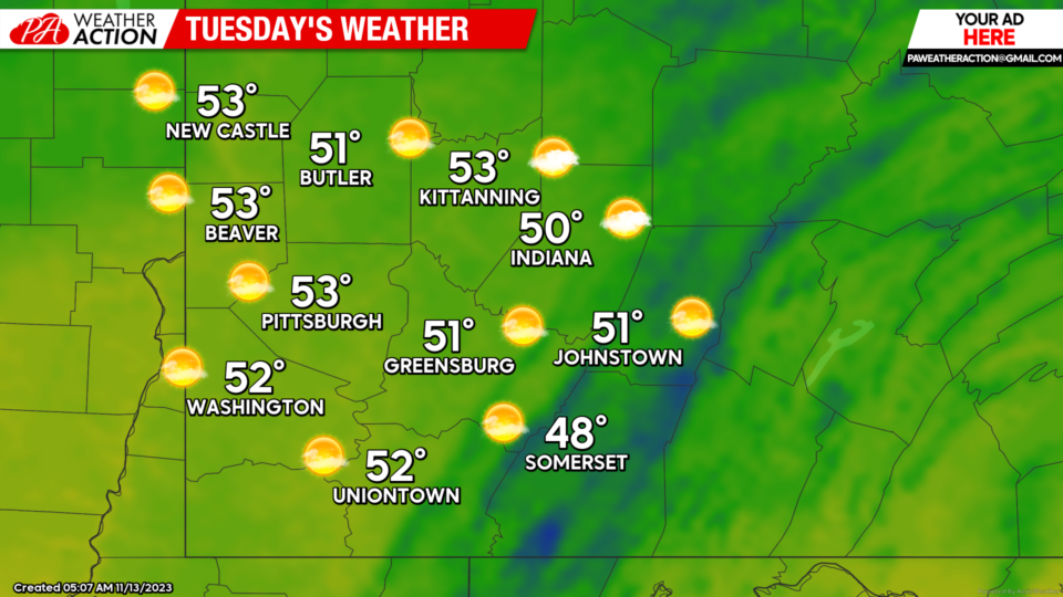 Sunny Skies and Steady Temperature Increase - Southwest PA - Dan Smith