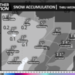 Cooler With a Chance for Snow This Week