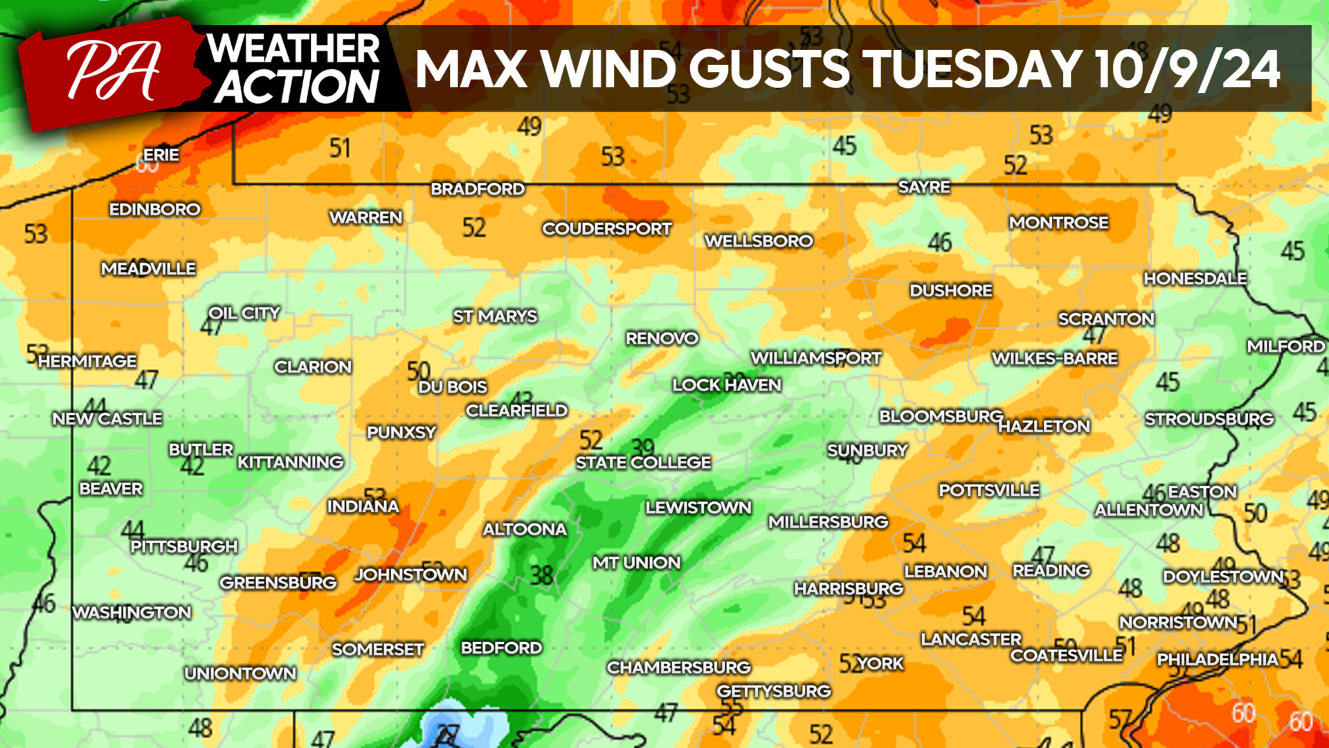 Heavy Rain, Strong Winds & Even Snow Expected in Areas of Pennsylvania ...